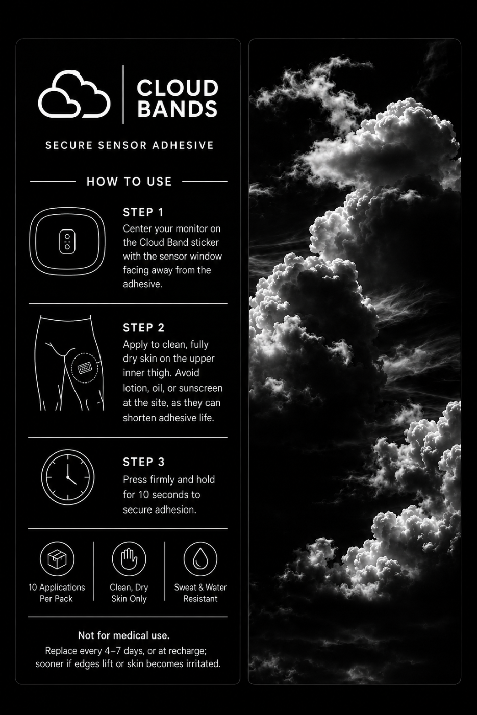 Cloud Bands 7-Pack Sensor Hold Patches